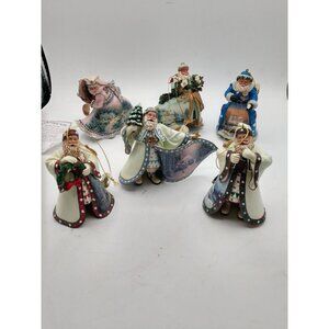 Thomas Kinkade Old World Santa Ornament Sets #1 & #2- Ashton-Drake Galleries
